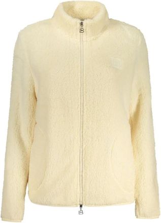 Laura Biagiotti Sweatshirt met lange mouwen - Dames - Vesten met rits - Beige - M - Polyester - Hoodies & sweatvesten