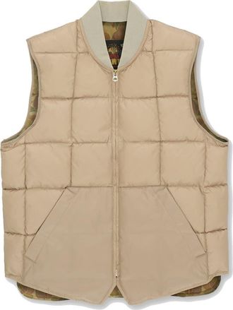 Fortela Nylon Vest2 with Camouflage Lining in Camel at Nordstrom, Size 48 Eu