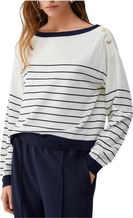 Liu Jo Round-neck Knit - female - Liu Jo - Round-neck Knitwear - White - XL - Knitwear