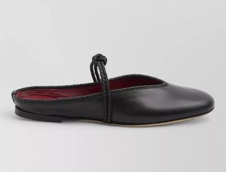 Bottega Veneta leather open back ballerina flats