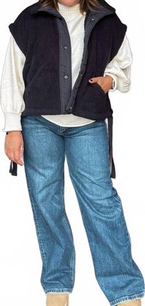 Flying Monkey Clare High Waisted Wide Leg Jean In Blue