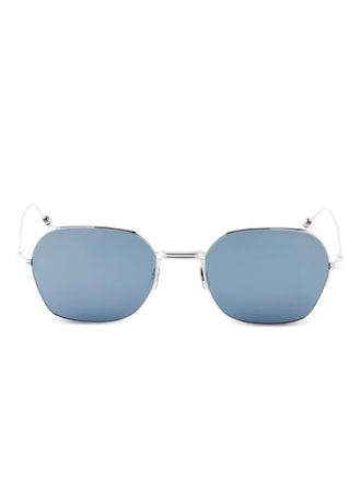 Thom Browne geometric-frame sunglasses - unisex - Metal - 54 - Silver