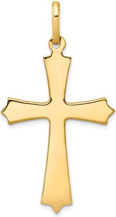 Diamond2Deal 14k Yellow Gold Polished Cross Pendant