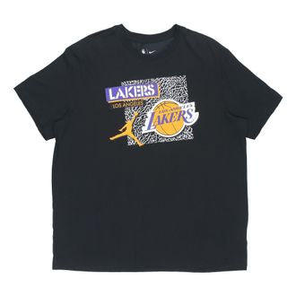 Nike Jordan Air Jordan DRI-FIT NBA Los Angeles Lakers Printing Basketball Sports Round Neck Short Sleeve Black DA6629-010