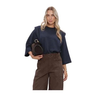 Mos Mosh MOS Mosh, Hoodies & sweatvesten, Dames, Blauw, L, Dames Truien & vesten Mmmae O-3/4 Sleeve Sweatshirt