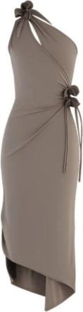 Coperni Asymmetrische Mini-jurk met &Eacute;&eacute;n Schouder - Dames - Casual kleedjes - Bruin - M - Kleedjes
