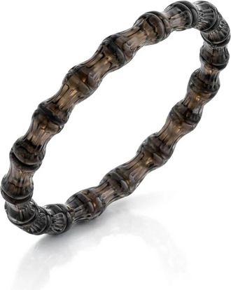 Gold & Honey Womens Bamboo Lucite Slip On Bangle In Blackberry