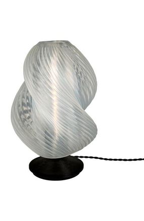 Jonathan Y Designs Gema 13.5 Mid-Century Coastal Plant-Based PLA 3D Printed Dimmable LED Table Lamp in Light Smoke/black at Nordstrom