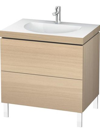Duravit Lavabo Para Muebles Duravit L-cube C-bonded Con Base, Colgado En La Pared, 120x48 Cm, 1 Extra&iacute;ble, Sin Rebosadero, 3 Agujeros Para Grifos, Color: Robl