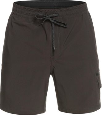 Quiksilver Badeshorts QUIKSILVER Taxer Cargo 18, Herren, Gr. XS, US-Gr&ouml;ssen, braun (tarmac), Polyester, Badehosen Badeshorts