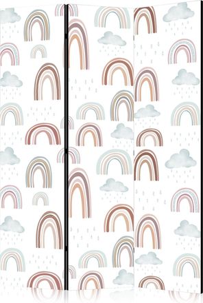 Artgeist Biombo Artgeist Rainbows And Clouds Plegable Doble Cara 135x172 Cm