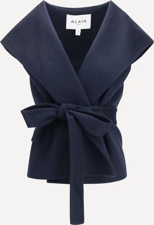 Alaia Gilet con Cappuccio in cashmere Woman 40