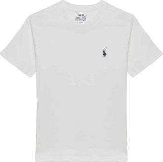 Polo Ralph Lauren Tops, Heren, Wit, S, Katoen, T-shirt met ronde hals