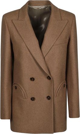Blaz&eacute; Milano Dagelijkse Blazer - Dames - Blazers - Bruin - L - Wol - Jassen