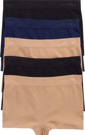 Lands End 5-Pack Cotton Comfort Seamless Boyshorts in Clay Bisque Pack at Nordstrom Rack, Size X-Large