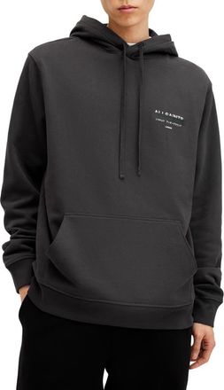 AllSaints Redact Hoodie in Washed Black at Nordstrom, Size Xx-Large