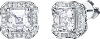 Genevive Silver Stud Earrings