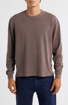 Alex Crane Caza Rib Organic Cotton Sweatshirt in Coffee at Nordstrom, Size X-Small