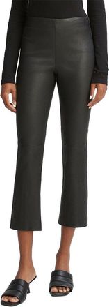 Vince Stretch Leather Cropped Flare Pant