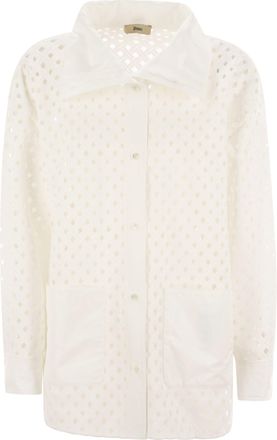 Herno Crochet Effect Shirt Cut Jacket
