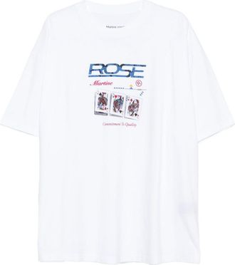 Martine Rose White Crewneck Graphic T-Shirt