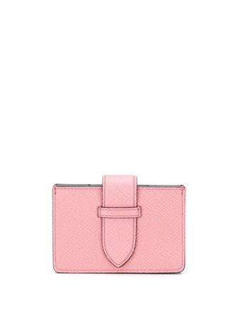 Smythson Panama Concertina card case - women - Calf Leather - One Size - Pink