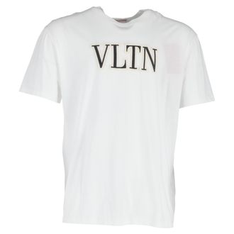 Valentino Valentino VLTN Logo T-shirt in Witte Katoen