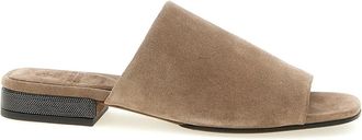 Brunello Cucinelli Sandalen - Dames - Sandalen - Bruin - 38 EU - Leer - Schoenen