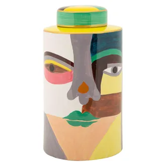 Dmora Vaso, Disegno Moderno Diametro 8 Cm, Multicolore - Baroneka