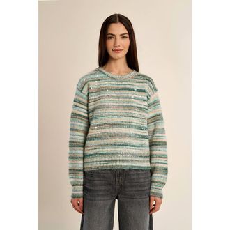 Molly Bracken Trui met ronde hals en tie-and-dye-print