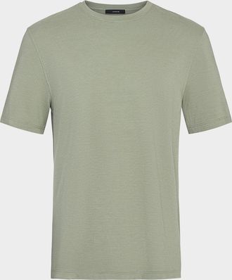 Vince Mens Birdseye Jacquard Pima Cotton T-Shirt