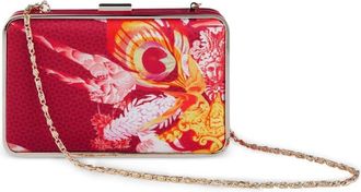 Shanghai Tang x Jacky Tsai Flower Dragon clutch bag - women - Silk - OS - Red