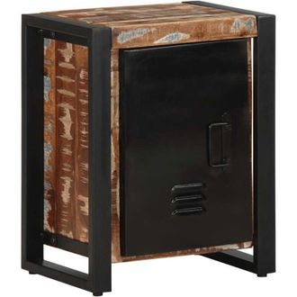 vidaXL Comodino Multicolore 40x30x51 cm in Legno Massello Recupero - Vidaxl