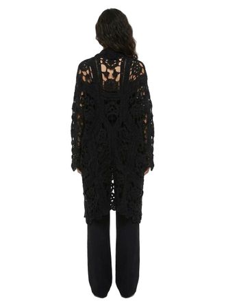 Dolce & Gabbana Womens Black Virgin Wool Cardigan Clothing