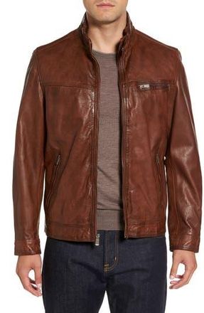 Missani Le Collezioni Leather Jacket in Cognac at Nordstrom Rack, Size Xx-Large