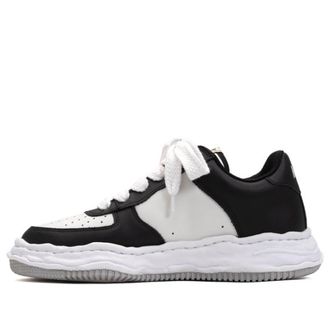 Miharayasuhiro WAYNE OG Sole Leather Low-top Sneaker White Black A08FW706-BLKWHT