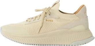 HUGO BOSS Ttnm EVO - Heren - Sneakers - Beige - 41 EU - Leer - Schoenen