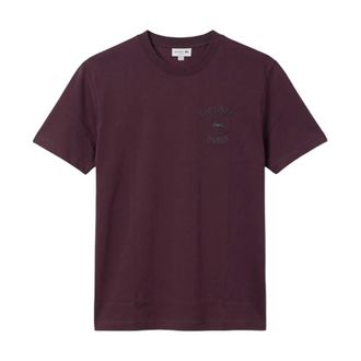 Lacoste T-shirt con girocollo ricamato - - Tops - Uomo - Rosso - M