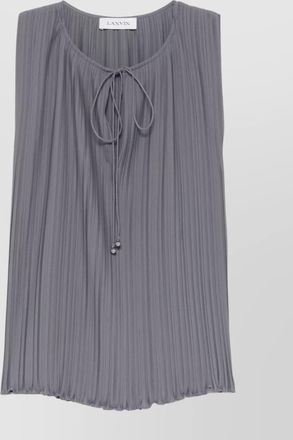 Lanvin pleated sleeveless blouse