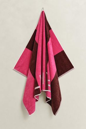 GANT Home decor Block Striped Beach Towel (100x180) BRIGHT FUSCHIA