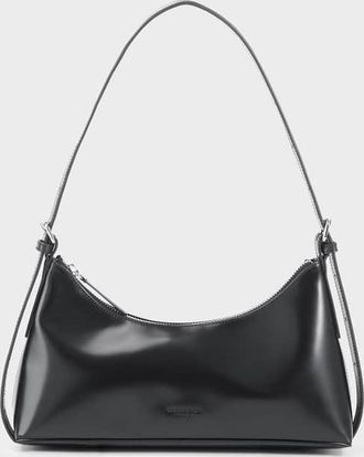 Vagabond Bari mini borsa a spalla in pelle nera lucida-Nero
