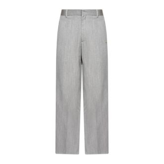 Amiri Suit Trousers, male, Gray, Size: XL Crisp-Crease Trousers