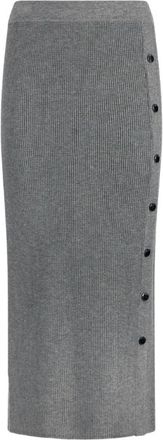 Liu Jo Gonna Maglia Lunga - Dames - Midirokken - Grijs - M - Polyester - Rokken