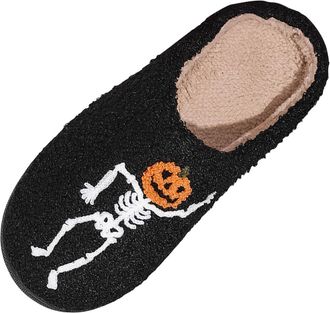 Generic Halloween Costumes Adult Women Scary,Fleece Slippers Women,Halloween Pumpkin Memory Foam Fluffy Warm Cosy Indoor Outdoor Home Shoes Novelty Gifts