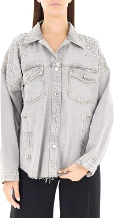 Liu Jo 41066 Denim Jacket - Dames - Spijkerjassen - Grijs - M - Denim - Jassen