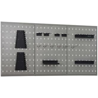 vidaXL Tableros De Clavijas Para Pared 3 Unidades Acero 40x58 Cm Vidaxl
