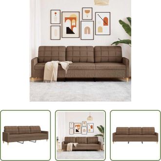 vidaXL Divano marrone - Divano a 3 Posti Marrone 210 cm in Tessuto