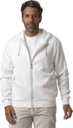 Eleventy Full-Zip Hoodie - Heren - Vesten met rits - Wit - 2XL - Katoen - Hoodies & sweatvesten