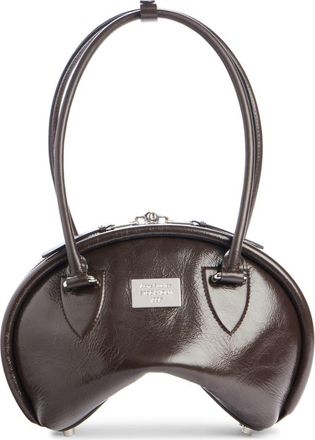 Acne Studios Small Bowlina Leather Shoulder Bag in Chocolate Brown at Nordstrom