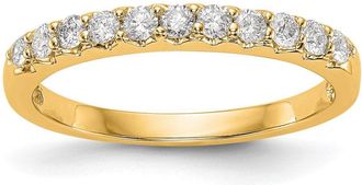 Diamond2Deal 14k Gold Lab Grown Diamond Wedding Band Ring 0.33Ct Clarity- VS Color- G-H
